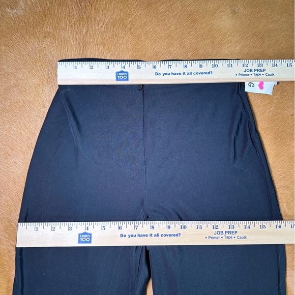 90s Y2K Vintage High Waisted Very Stretchy Bell Bottom Pants with Side Slit - Picture 6 of 7